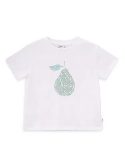 Knot Babies' Sweet Pear T-shirt In White