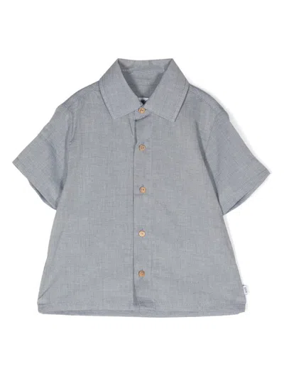 Knot Babies' Theo Short-sleeve Shirt In Blau