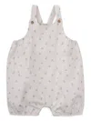 Knot Tiny Pears Dungarees In White
