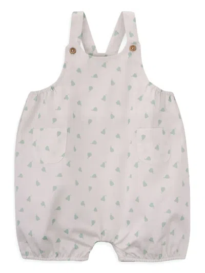 Knot Babies' Tiny Pears Dungarees In White