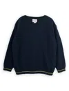 Knot Tiny Stripes Sweater In Blue