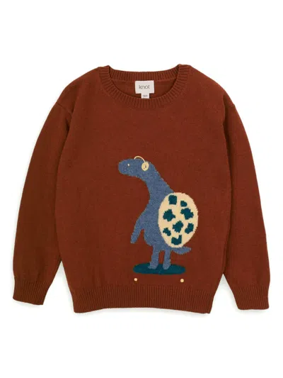 Knot Babies' Turtle Skater Jumper In Red