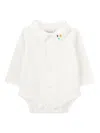 Knot Twinkles Embroidered Bodysuit In White