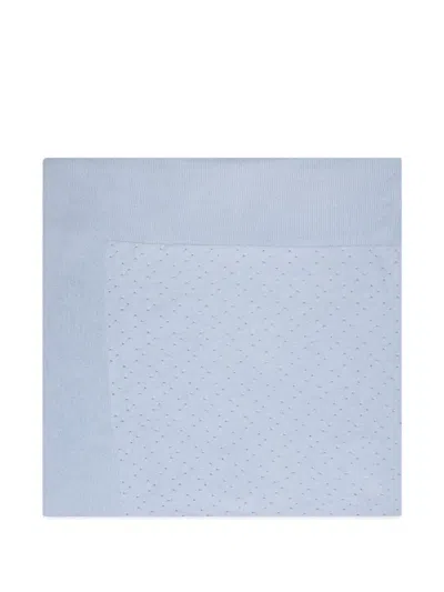 Knot Werner Knitted Blanket In Blue