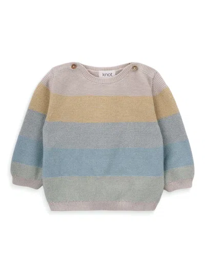 Knot Babies' Wide-stripe Pattern Jumper In Neutrals