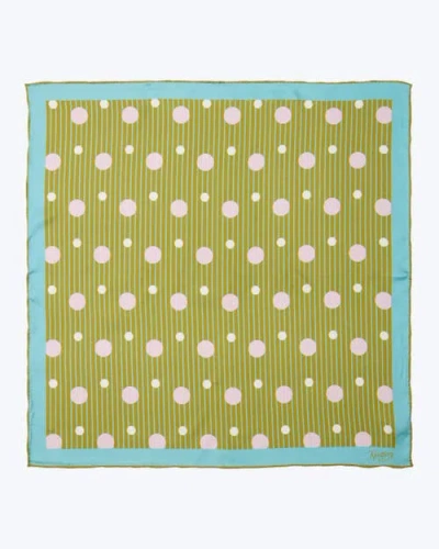 Knottery & Co Dandy Dots Silk Bandana In Red