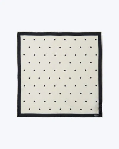 Knottery & Co Dandy Dots Silk Pocket Square In White