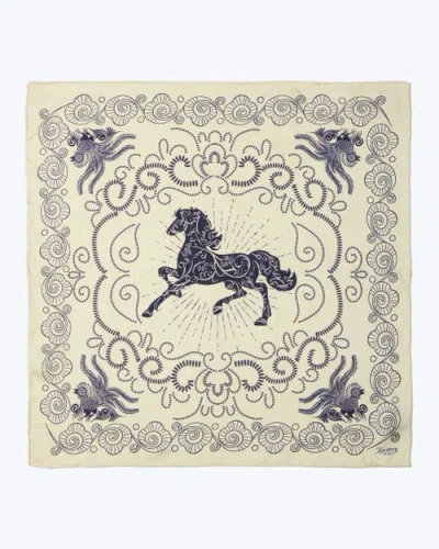 Knottery & Co Equestrian Dreams Silk Bandana In Green