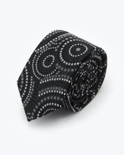 Knottery & Co Halo Dots Silk Jacquard Tie In Black
