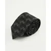 Knottery & Co Hexloop Silk Jacquard Tie In Black