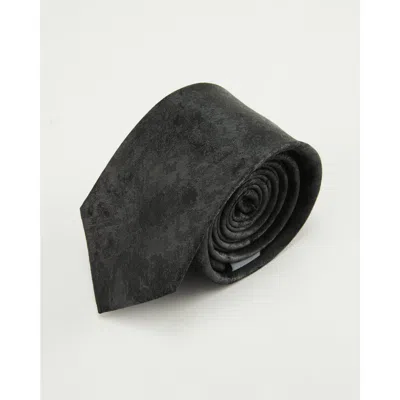 Knottery & Co Marble Cloud Silk Jacquard Tie In Black