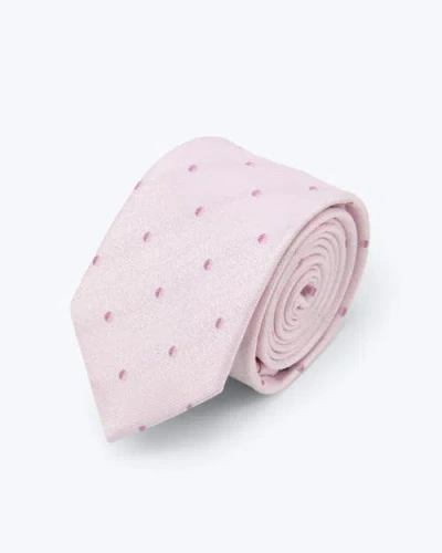 Knottery & Co Petal Dot Silk Jacquard Tie In Pink