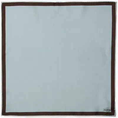 Knottery & Co Sophistique Silk Pocket Square In Blue