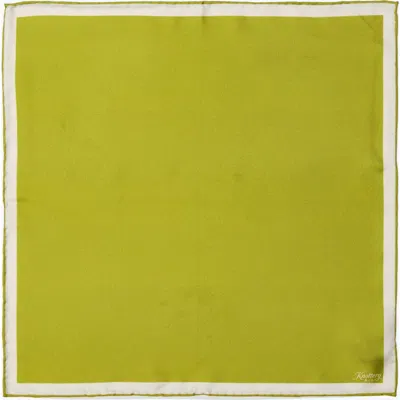 Knottery & Co Sophistique Silk Pocket Square In Green