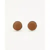 Knottery & Co Twill Silk Cufflinks In Brown