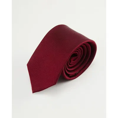 Knottery & Co Twill Silk Tie In Brown