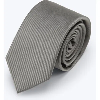 Knottery & Co Twill Silk Tie In Gray