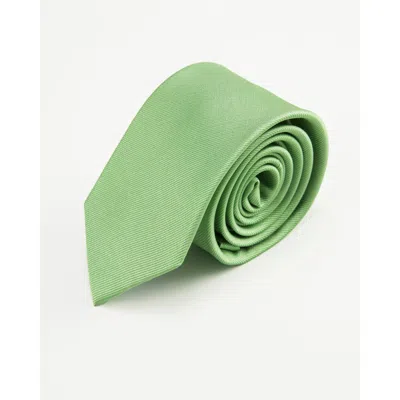 Knottery & Co Twill Silk Tie In Green