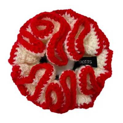 Knotts Women's White / Red Lisa Scrunchie