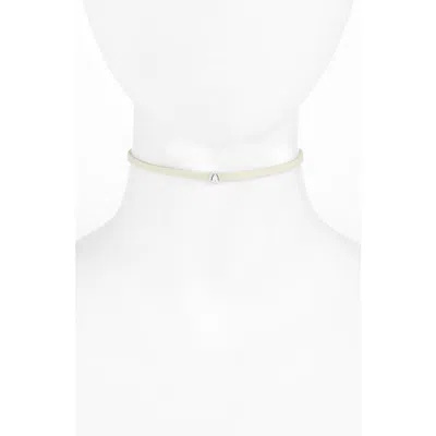 Knotty Charm Choker In White