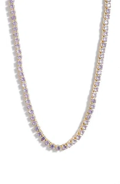 Knotty Classic Cubic Zirconia Tennis Necklace In Gray