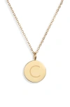 Knotty Initial Charmy Necklace In Gold - C