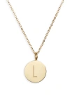 Knotty Initial Charmy Necklace In Gold - L