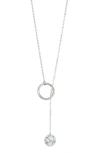 Knotty Lariat Necklace In Metallic