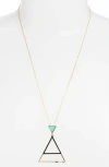 Knotty Triangle Pendant Necklace In Gold