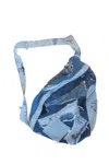Knotwtr Denim Cross Body Bag In Blue In Blue