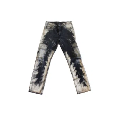 Knotwtr Men's Denim Cargo Jeans In Blackish In Blue