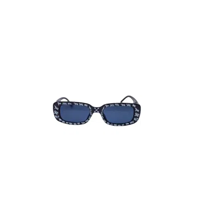Knotwtr Men's I See You Mirror Lens Sunglasses In Black In Blue