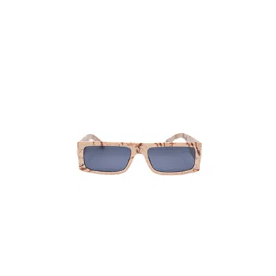 Knotwtr Men's Rectangle Sunglasses In Camel In Blue