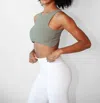 Knotwtr Sports Bra In Olive In Green