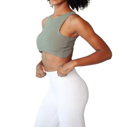 Knotwtr Sports Bra In Olive In Green