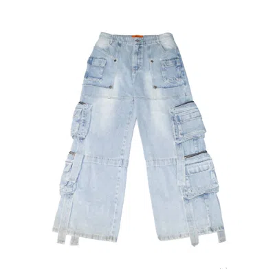 Knotwtr Women's 10 Pocket Cargo Jeans In Blue