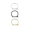 Knotwtr Women's Hook Bundle Bracelet In Gold, Black, Silver