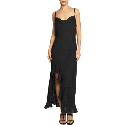 Know One Cares Brocade Ruffle Dress