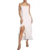 Know One Cares Brocade Ruffle Dress