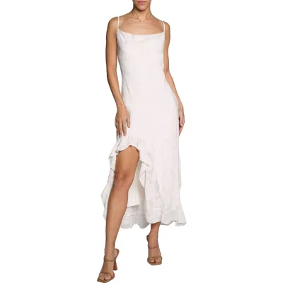 Know One Cares Brocade Ruffle Dress