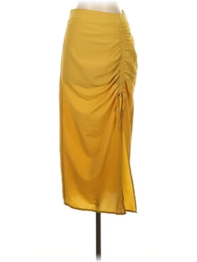 Pre-owned Know One Cares Formal Skirt In Yellow