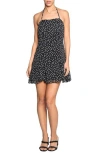 Know One Cares Polka Dot Chiffon Halter Dress