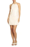 Know One Cares Sequin Halter Minidress