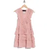 Know One Cares Sleeveless Ruffle Tiered Minidress In Pink