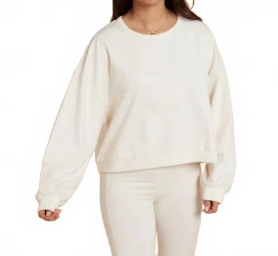 Known Supply Ada Longsleeve Pullover In White In Neutral