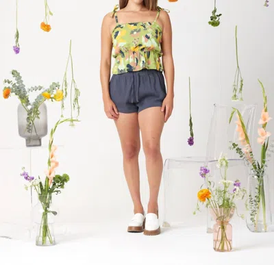 Known Supply Allegra Tank In Martini Olive Floral In Multi