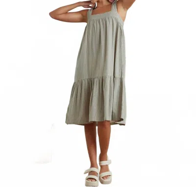 Known Supply Amarillo Midi Dress In Black/white In Green
