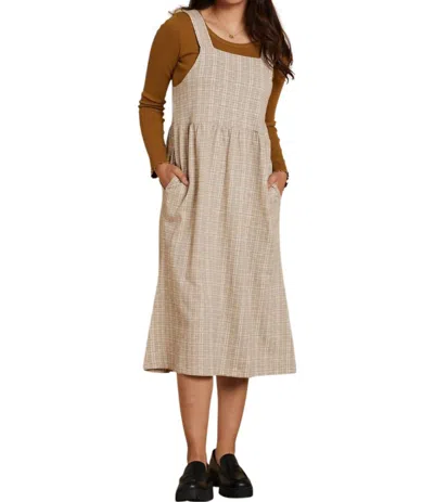 Known Supply Doris Dress In Fog Shadow Plaid In Multi