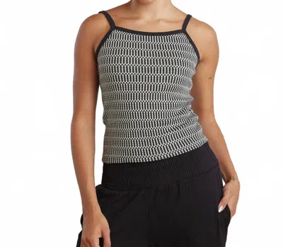 Known Supply Effie Tank Top In Black Jacquard In Multi