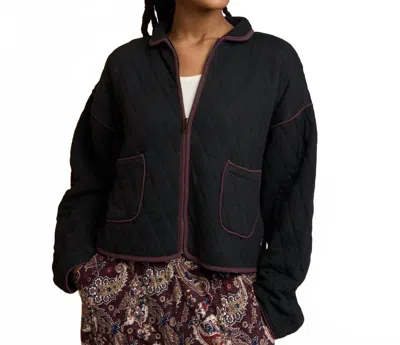 Known Supply Elderberry Quilted Jacket In Black Fudge